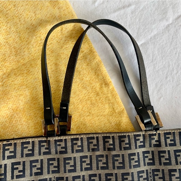 Fendi Vintage Leather-Trimmed Zucchino Tote!!! - Picture 12 of 14